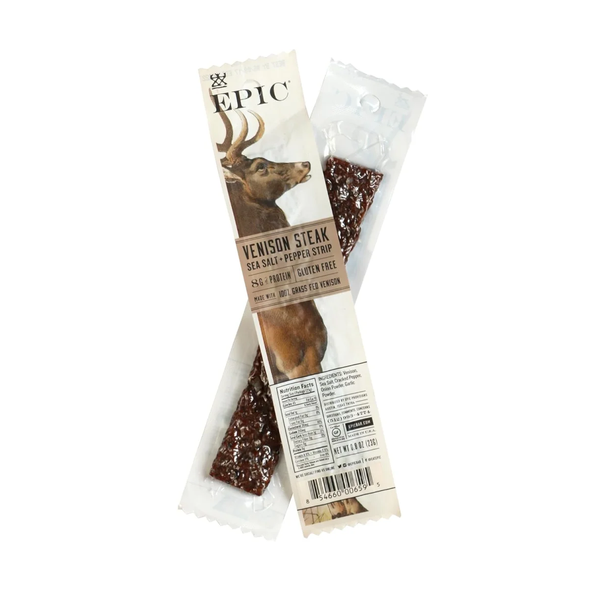 Epic Snack Strips, Venison Sea Salt & Pepper - 0.8 oz