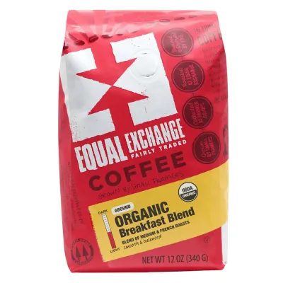 Equal Exchange Organic Ground Coffee, Breakfast Blend - 12 oz