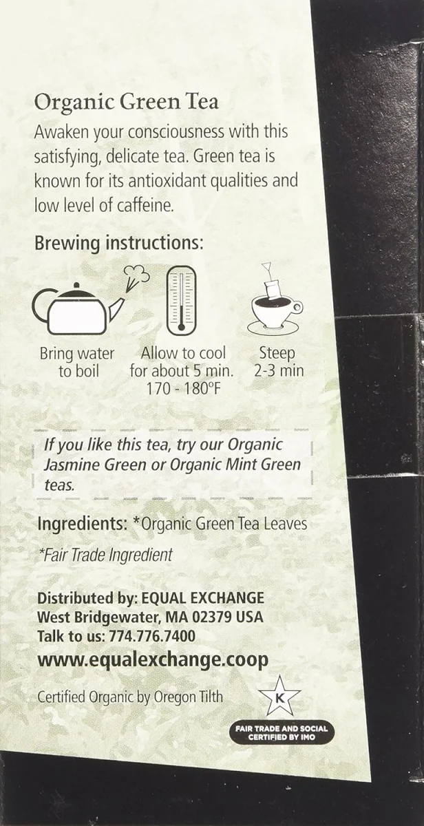 Equal Exchange Organic Green Tea - 20 Tea Bags