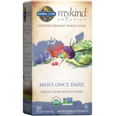 Garden of Life Organics Men's Once Daily Multivitamin - 30 Vegan Tablets