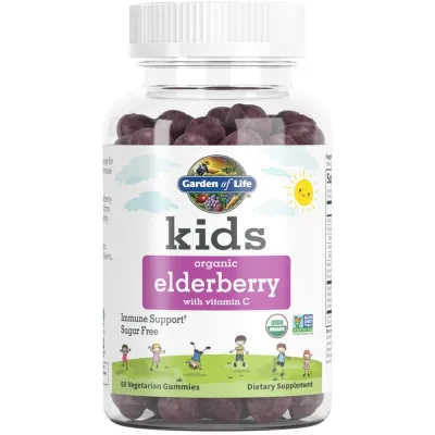 Garden of Life Kids Organic Elderberry with Vitamin C 60 Vegetarian Gummies