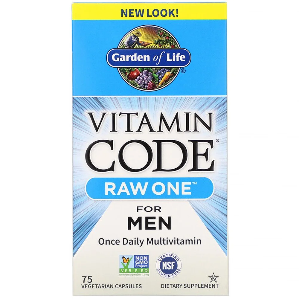 Garden of Life Vitamin Code RAW One Multivitamin for Men - 75 Vegetarian Capsules
