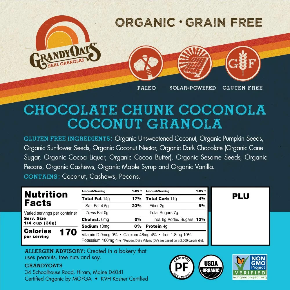 Grandyoats Organic Granola, Chocolate Chunk Coconola - 9 oz