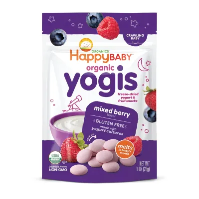 Happy Baby Organic Yogis, Mixed Berry - 1 oz