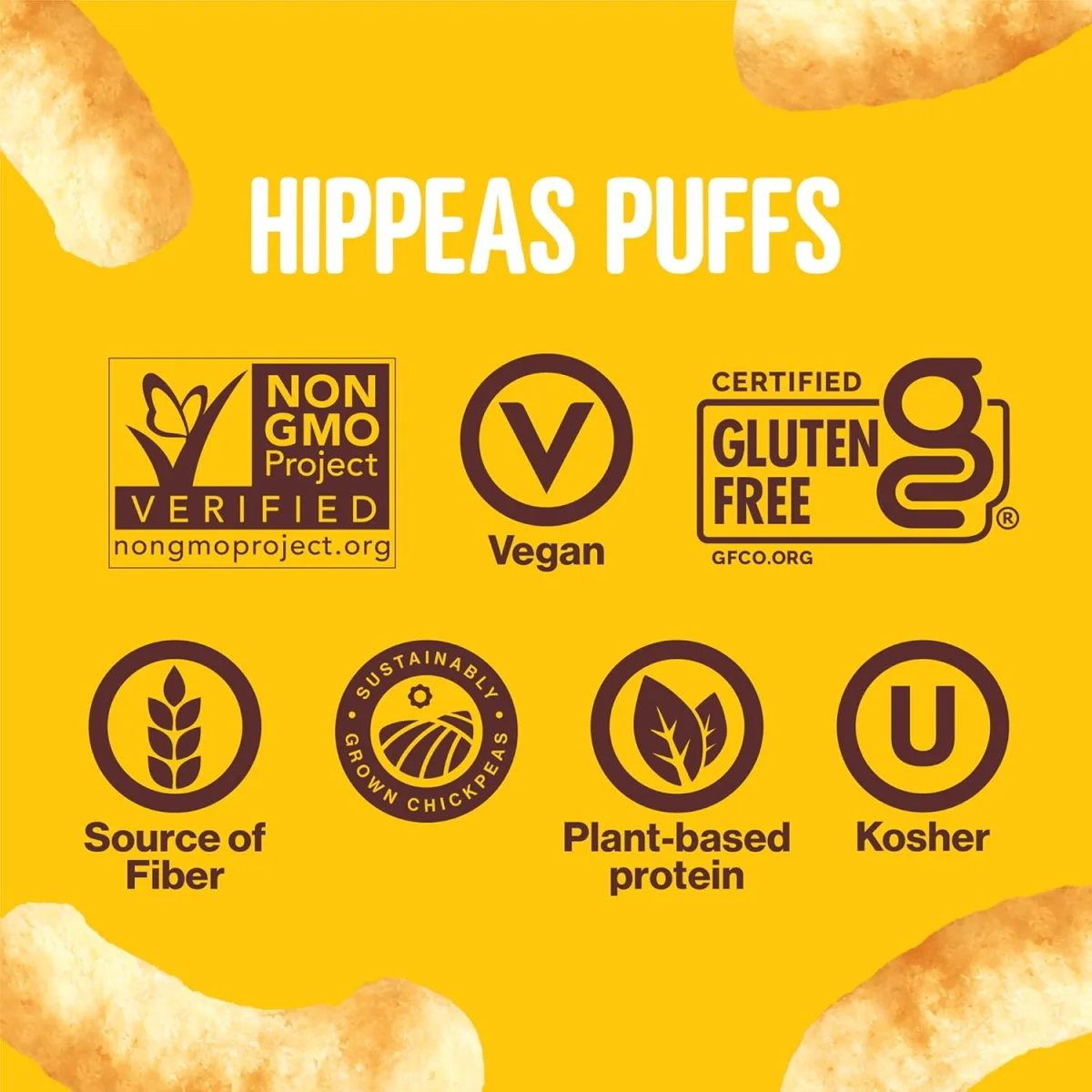 Hippeas Gluten Free Chickpea Puffs, Cheezy Vibes - 4 oz