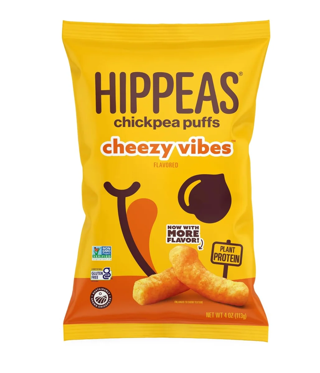Hippeas Gluten Free Chickpea Puffs, Cheezy Vibes - 4 oz