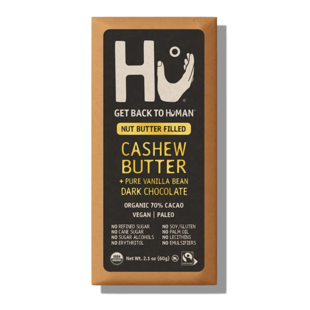 Hu Dark Chocolate Bar, Cashew Butter & Pure Vanilla Bean - 2.1 oz