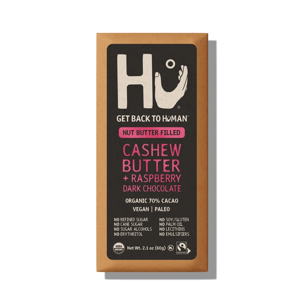 Hu Dark Chocolate Bar, Cashew Butter & Raspberry Jelly - 2.1 oz