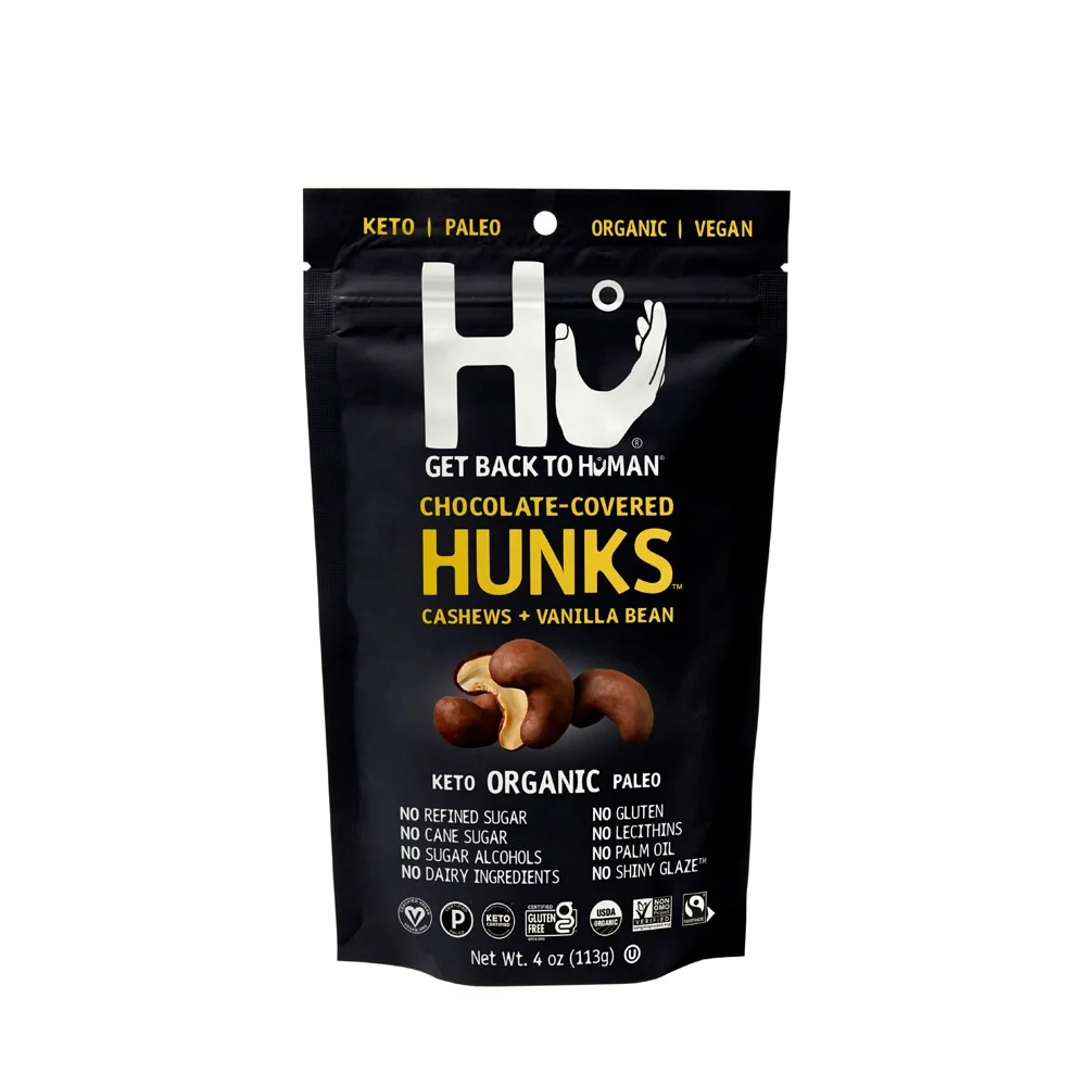 Hu Hunks Vegan Chocolate Covered Cashews with Vanilla Bean