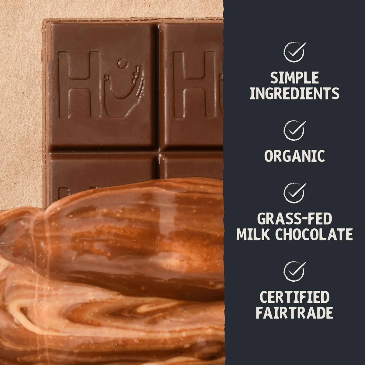 Hu Organic Fair Trade Simple Milk Chocolate Bar - 2.1 oz