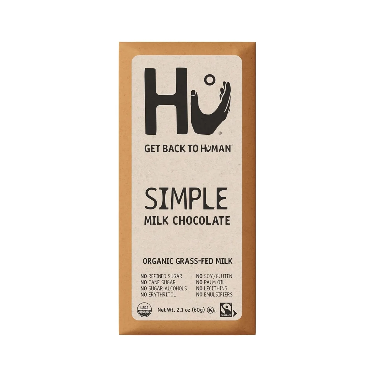 Hu Organic Fair Trade Simple Milk Chocolate Bar - 2.1 oz