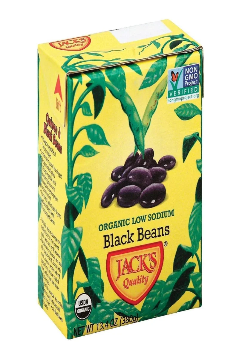 Jack's Quality Organic Black Beans, Low Sodium