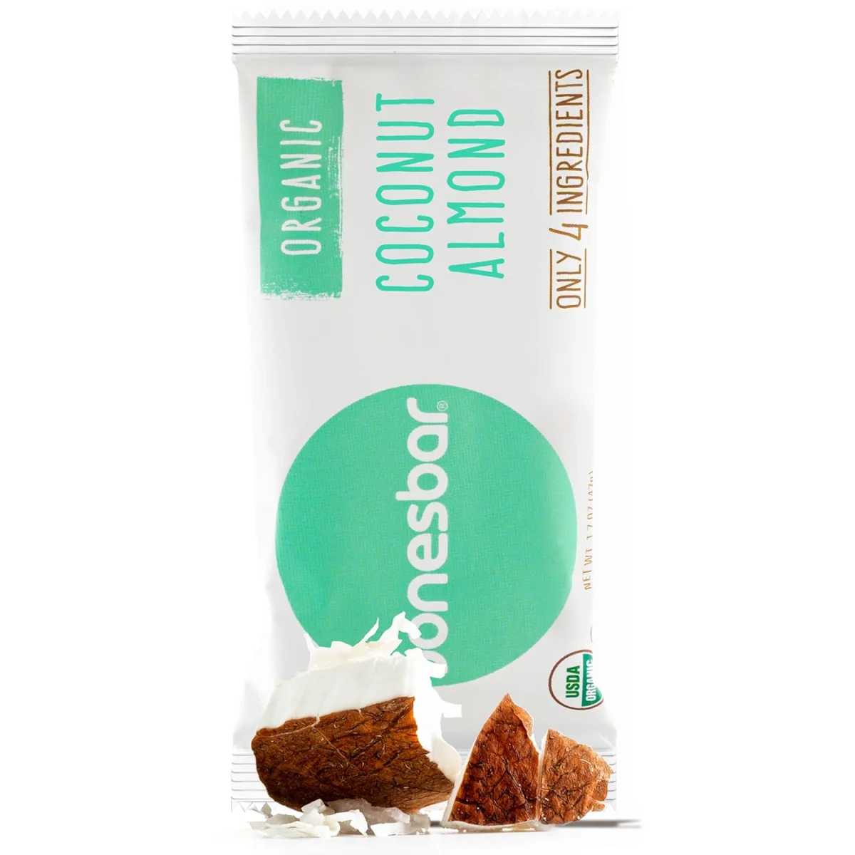 JONESBAR Organic Plant Based Protein Bar, Coconut Almond