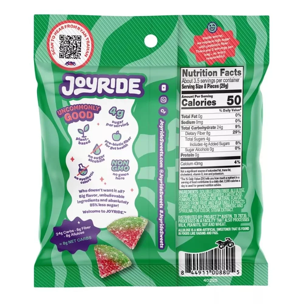 Joyride Sweets Sour Watermelon Wedges - 3.5 oz