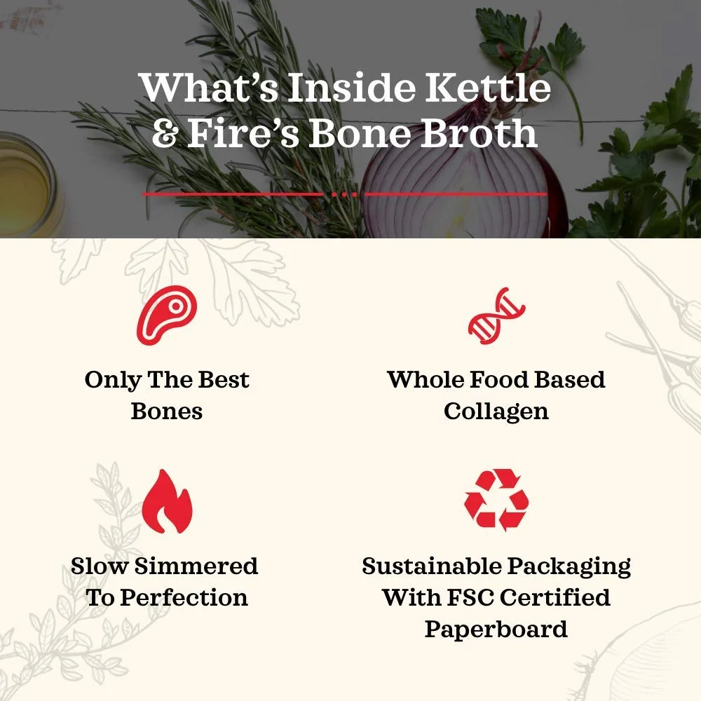 Kettle & Fire Mushroom Chicken Bone Broth - 16.2 oz