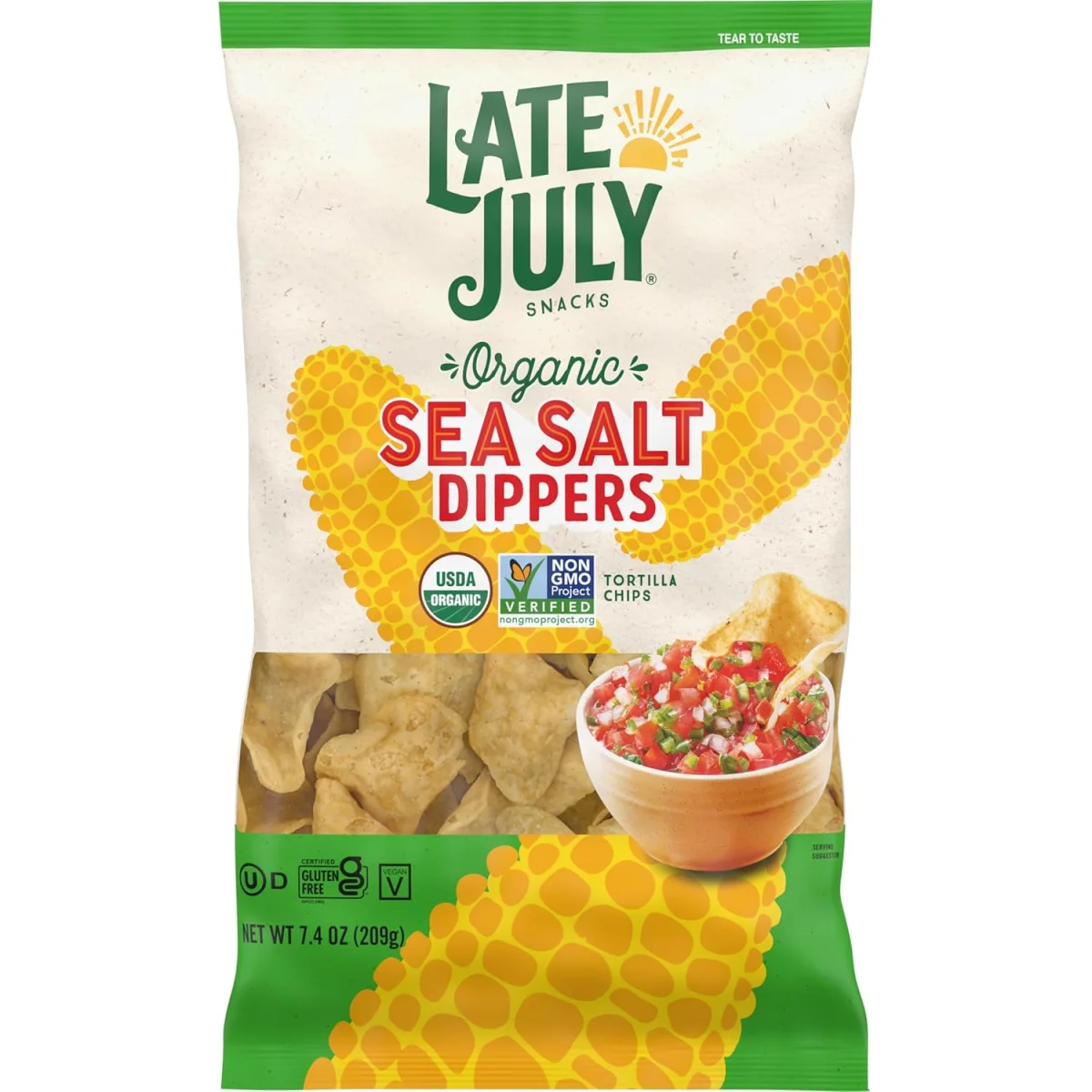 Late July Sea Salt Dippers Tortilla Chips - 7.4 oz