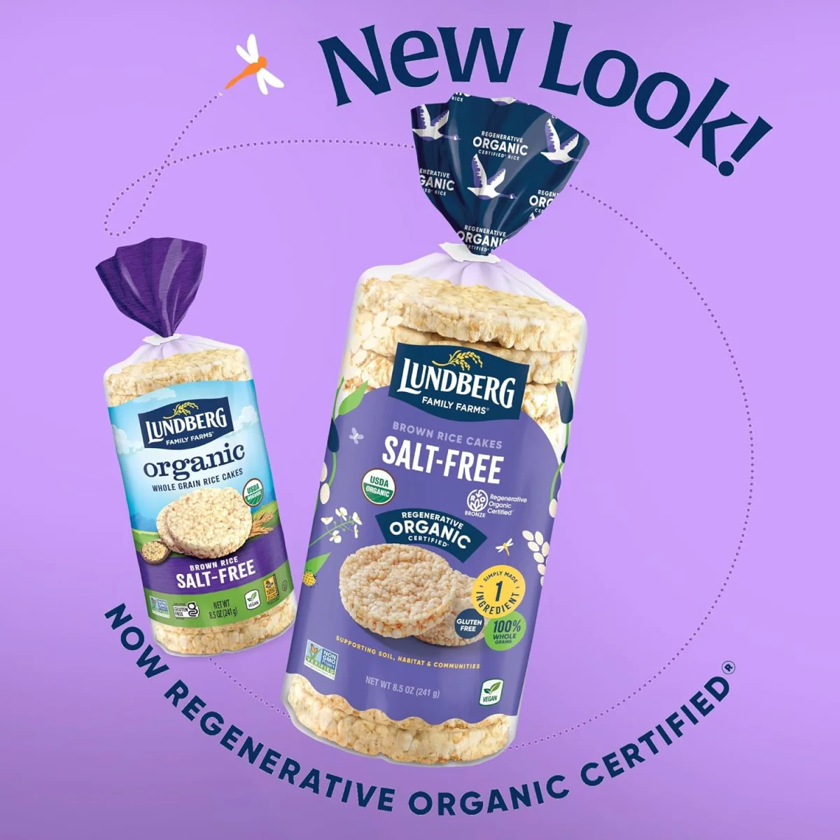 Lundberg Brown Rice Cakes Organic Whole Grain, Lightly Salted, Gluten Free - 8.5 oz