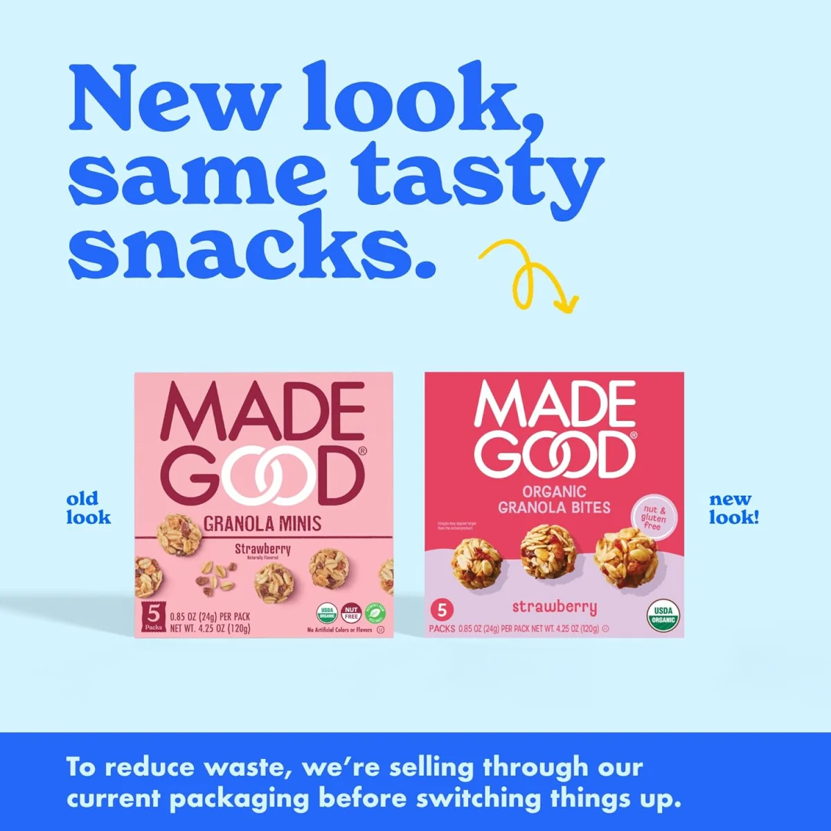 MadeGood Organic Strawberry Granola Bites - 5 ct