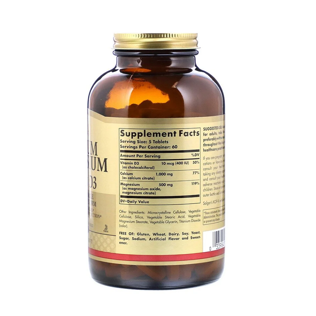 Solgar Calcium Magnesium with Vitamin D3 - 300 Tablets