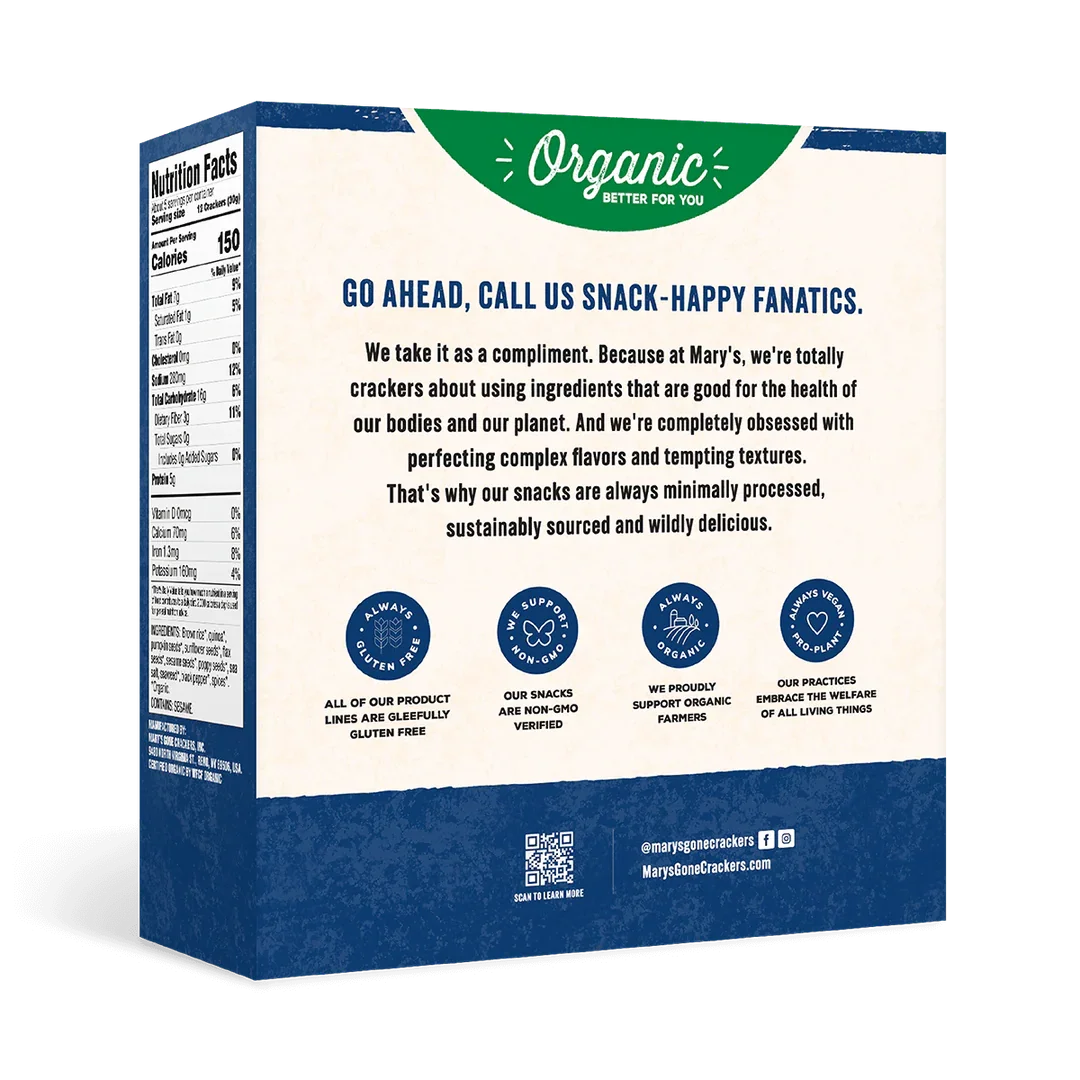 Mary's Gone Crackers Crackers Super Seed Classic Organic