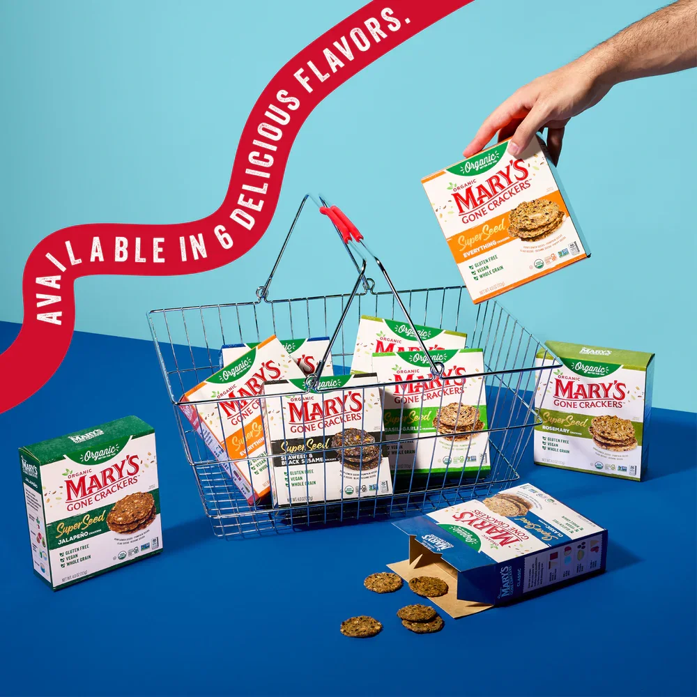 Mary's Gone Crackers Crackers Super Seed Rosemary Organic