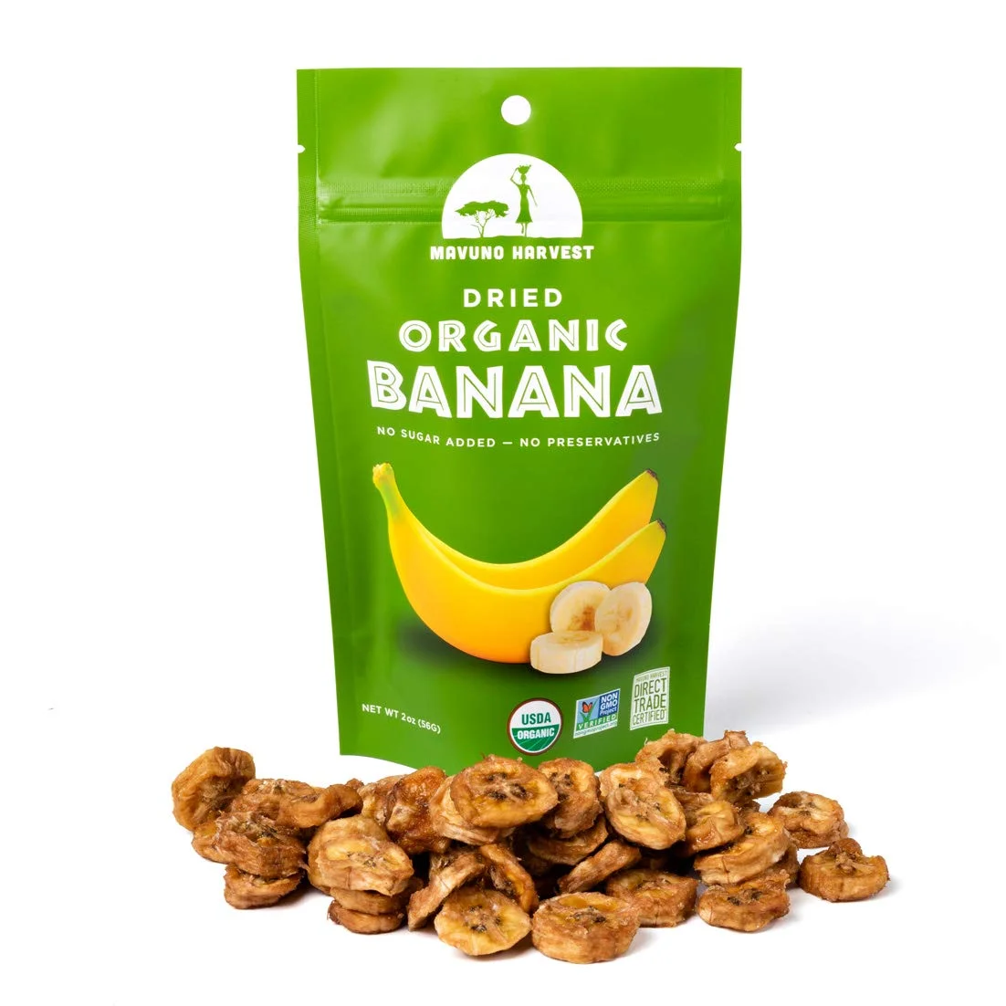 Mavuno Harvest Dried Banana Chips Fruit Snacks