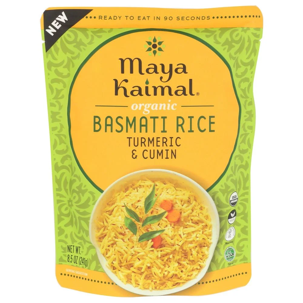 Maya Kaimal Organic Basmati Rice, Turmeric Cumin - 8.5 oz