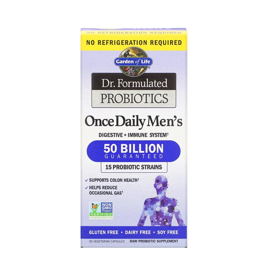 Garden of Life Dr. Formulated Probiotics Once Daily Men's - 50 billion - 30 Vegetarian Capsules