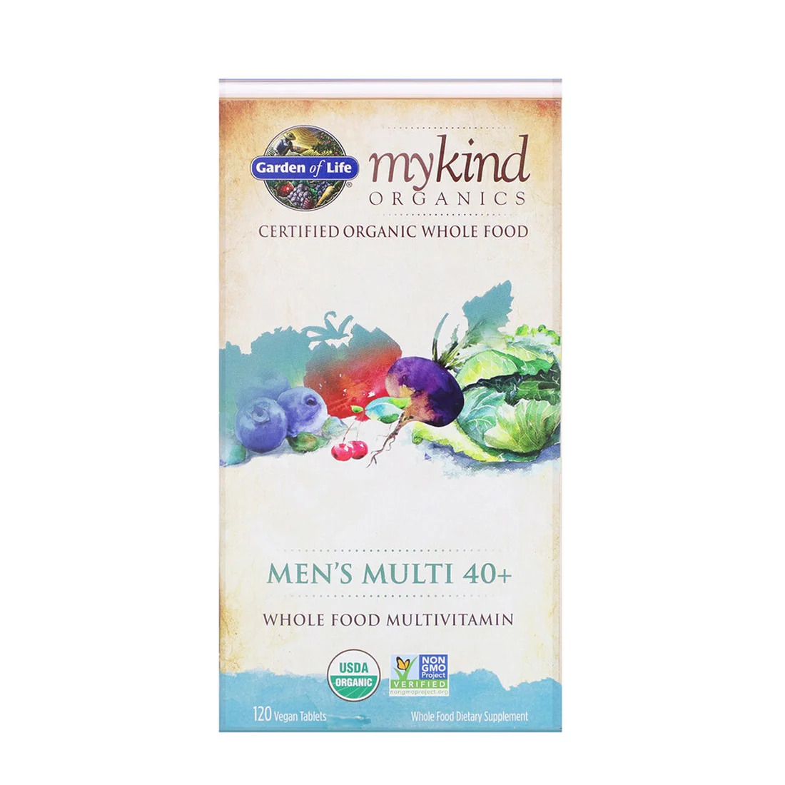 Garden of Life Organics Men's Multi 40 Plus - 120 Vegan Tablets