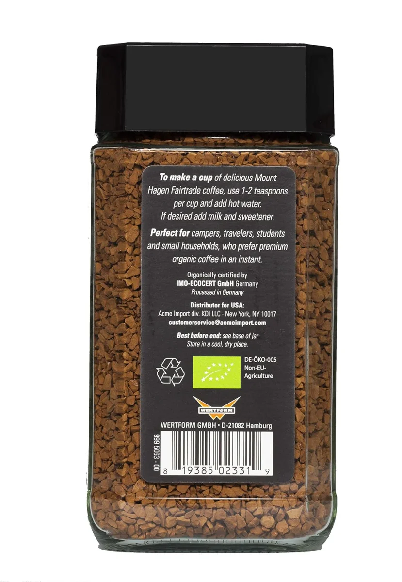 Mount Hagen Organic Fairtrade Instant Coffee - 3.53 oz
