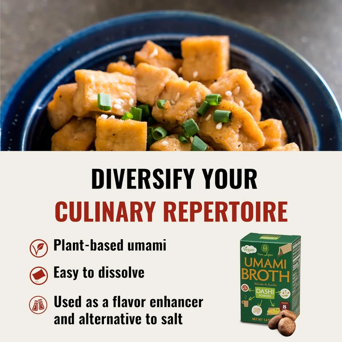 Muso From Japan Umami Broth Dashi Powder, Vegan - 1.4 oz