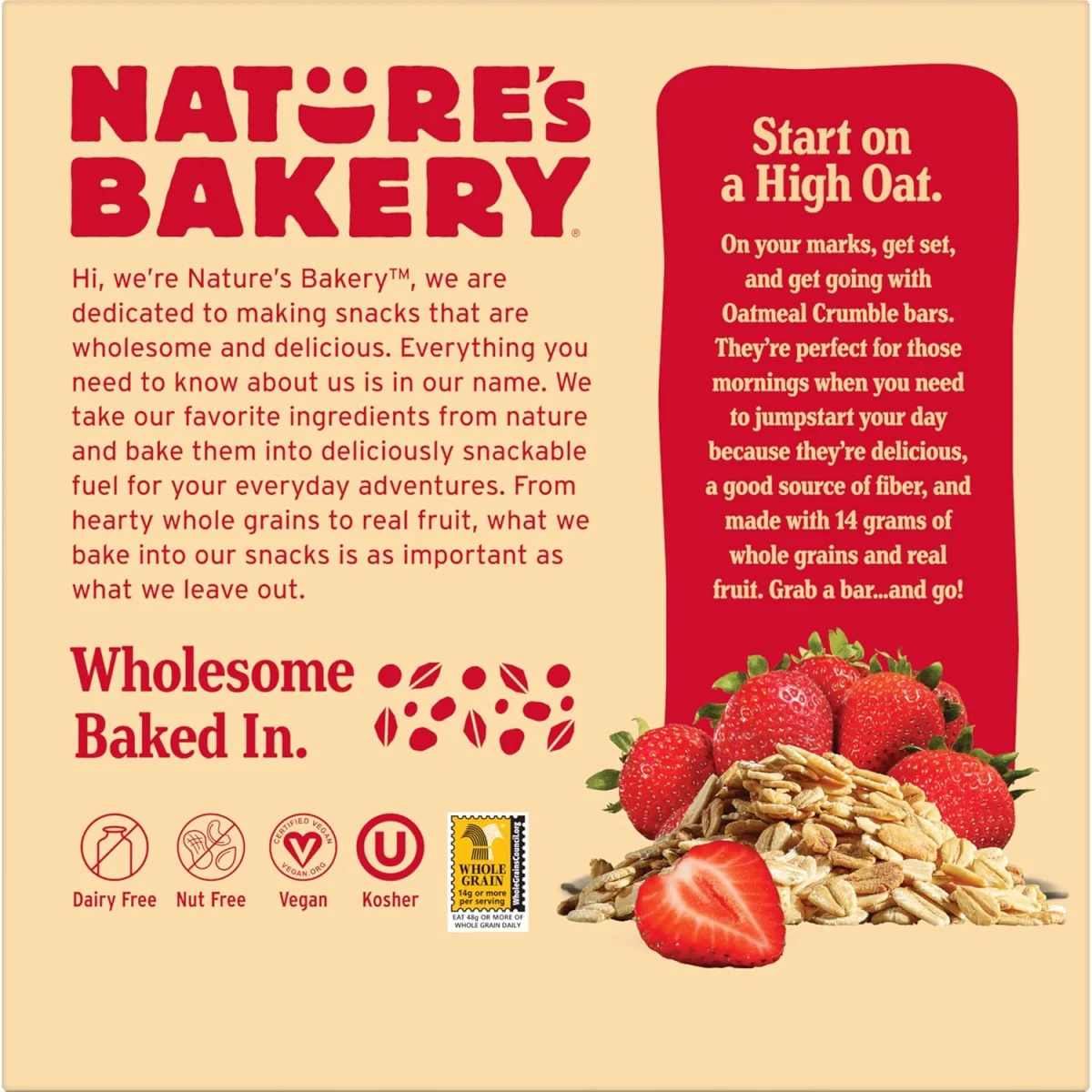 Nature's Bakery Oatmeal Crumble Strawberry Bar - 1.41 oz