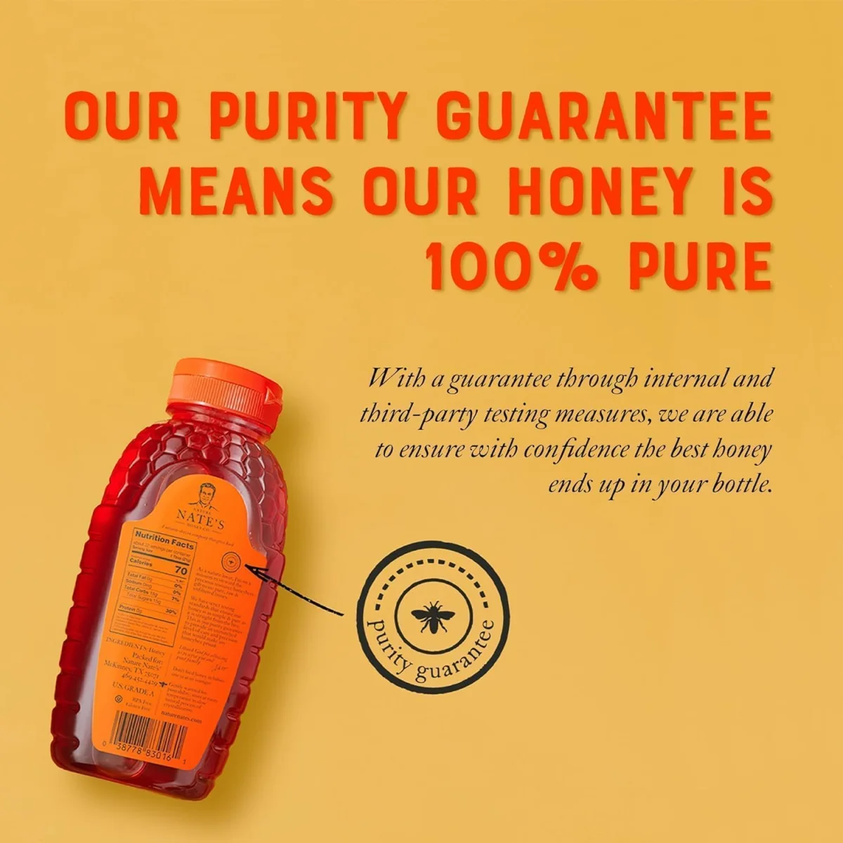 Nature Nate's 100% Pure Raw & Unfiltered Honey - 16 oz