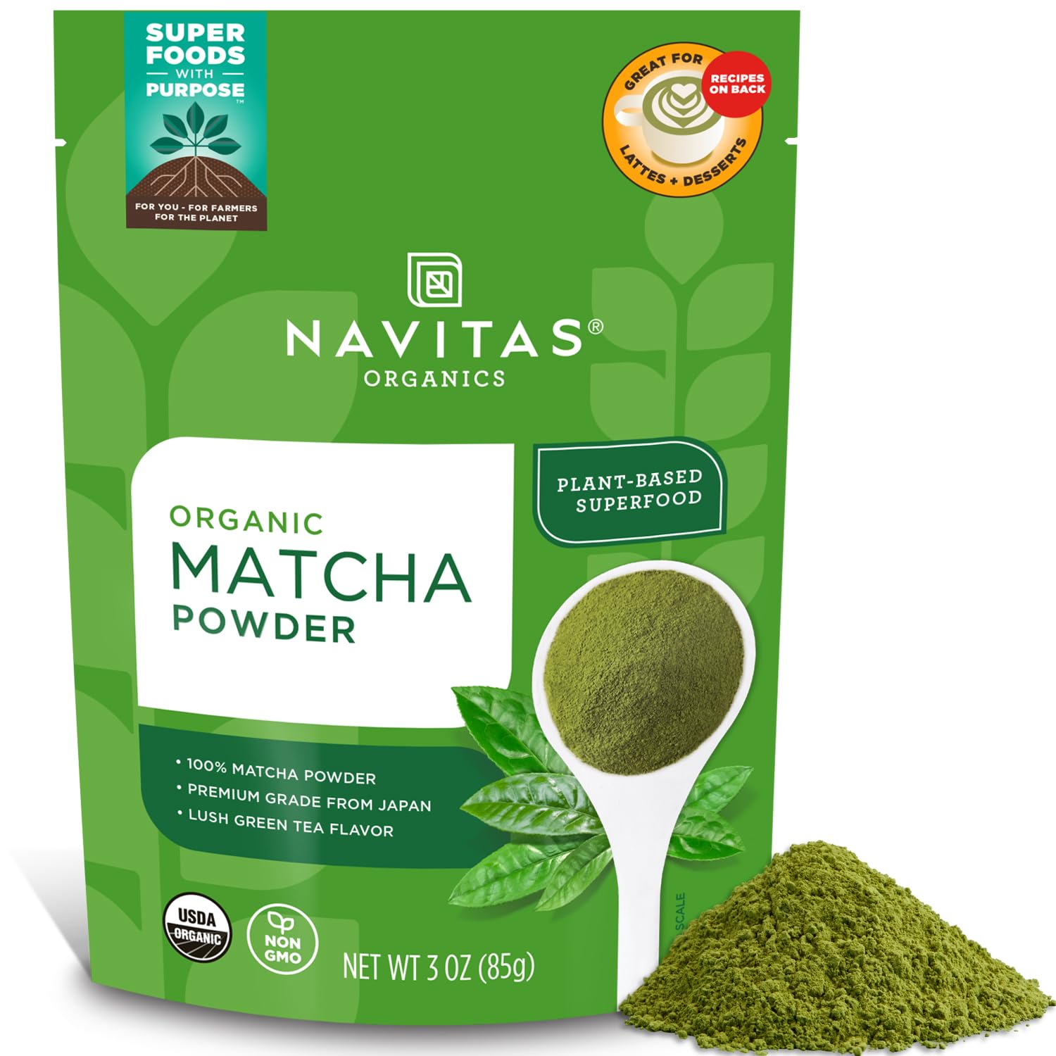 Navitas Organics Matcha Green Tea Powder - 3 oz