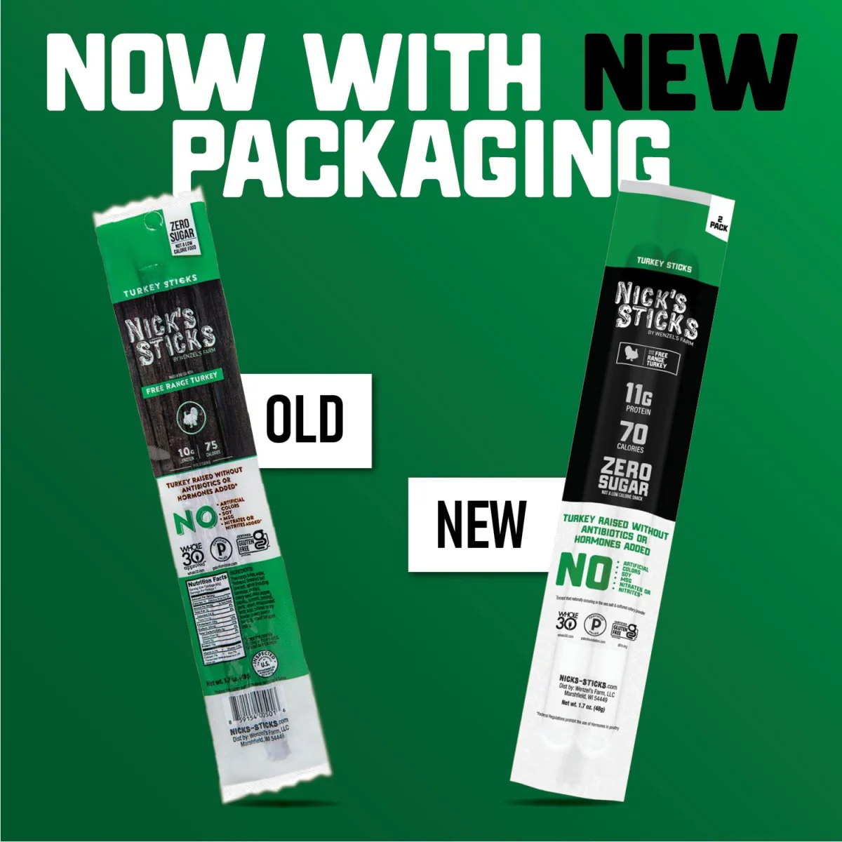 Nick's Sticks Free Range Turkey Snack Sticks - 1.7 oz