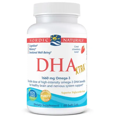 Nordic Naturals DHA XTRA Strawberry - 1660 mg - 60 Softgels