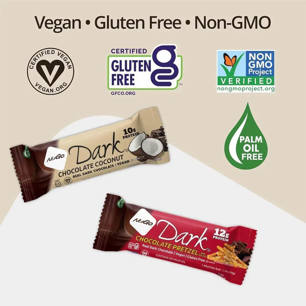 NuGo Nutrition Bar Dark Chocolate Coconut