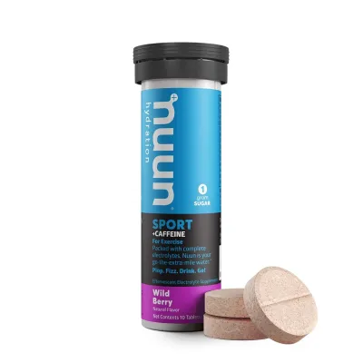 NUUN Sport + Caffeine Hydration, Wild Berry - 10 Tablets