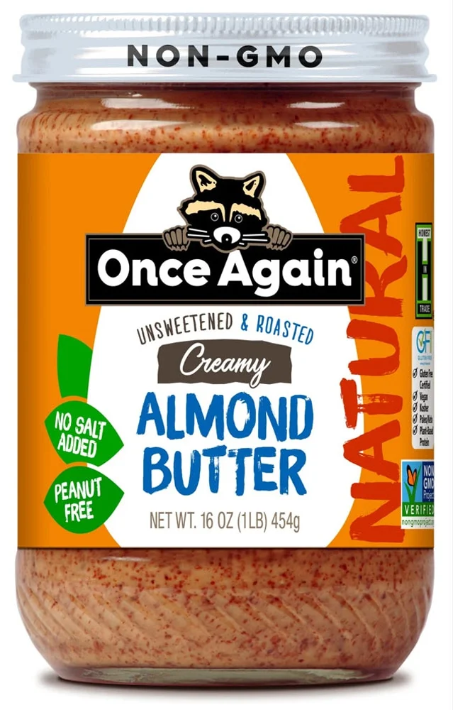 Once Again Natural Creamy Almond Butter, Unsweetened & Roasted - 16 oz