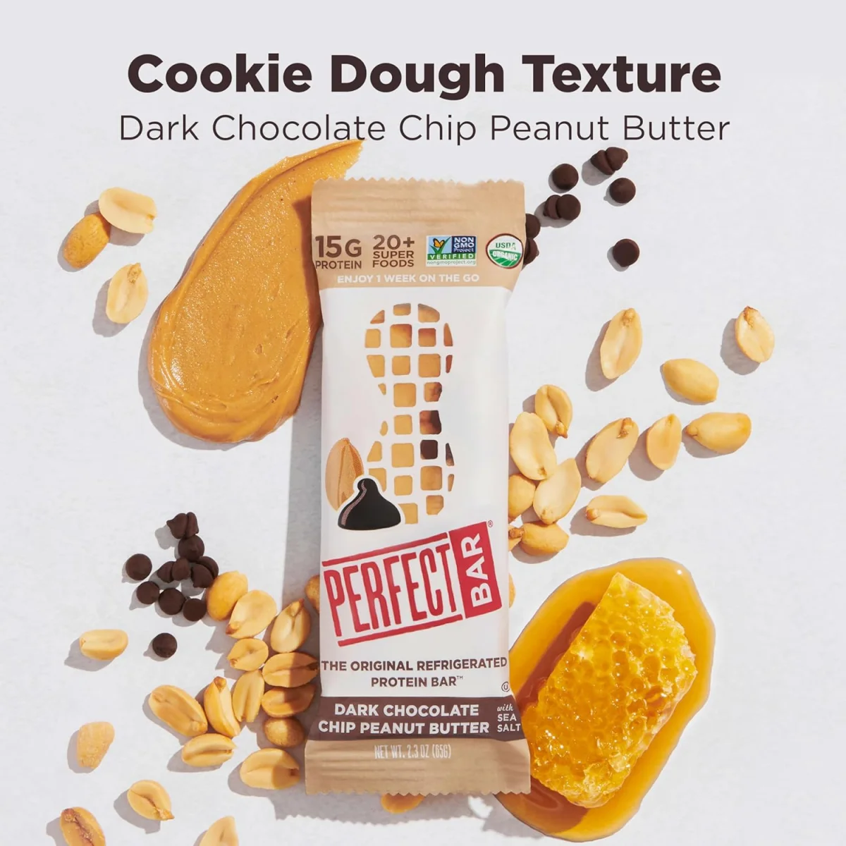 Perfect Bar Gluten-Free Dark Chocolate Chip Peanut Butter Refrigerated Protein Bar