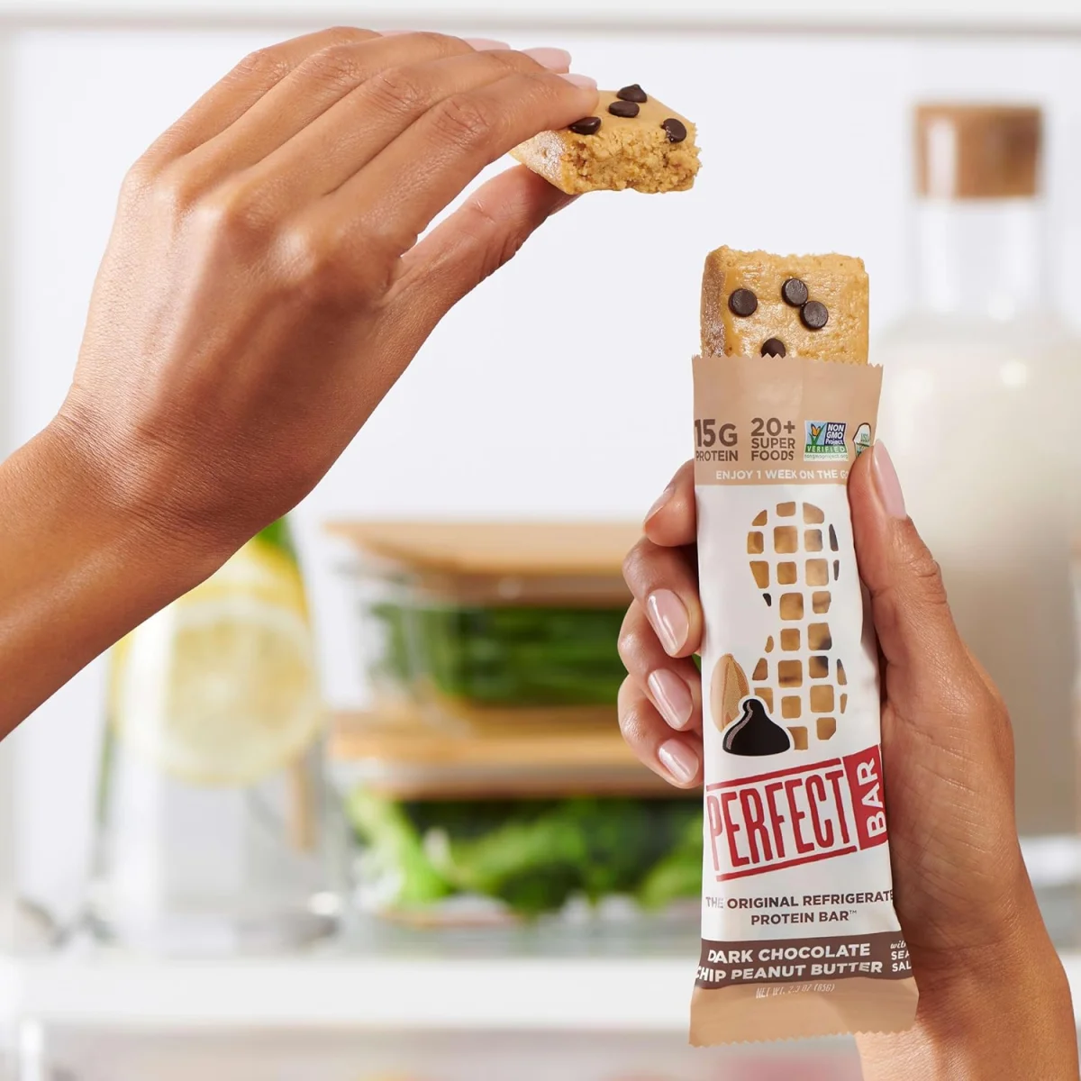 Perfect Bar Gluten-Free Dark Chocolate Chip Peanut Butter Refrigerated Protein Bar