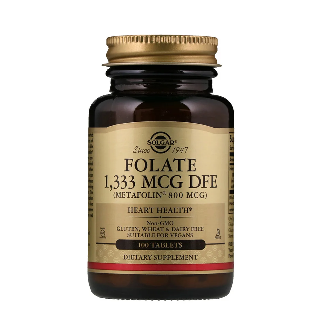 Solgar Folate - 1333 mcg DFE - 100 Tablets
