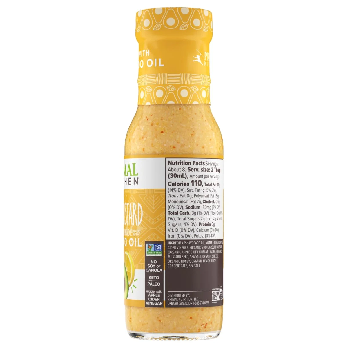 Primal Kitchen Honey Mustard Dressing & Marinade with Avocado Oil - 8 fl oz