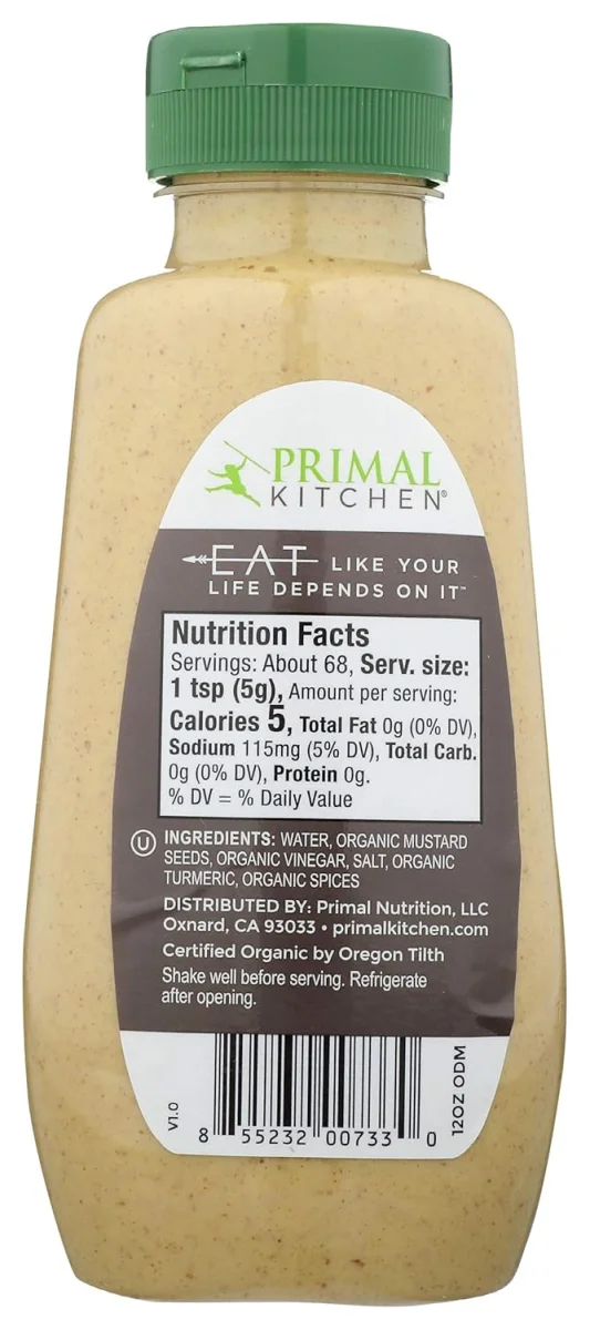 Primal Kitchen Organic Dijon Mustard - 12 oz