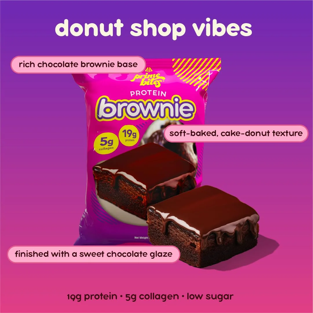 Prime Bites Protein Brownie, Chocolate Glazed Donut