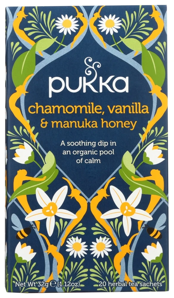 Pukka Organic Chamomile Vanilla & Manuka Honey Herbal Tea - 20 Sachets