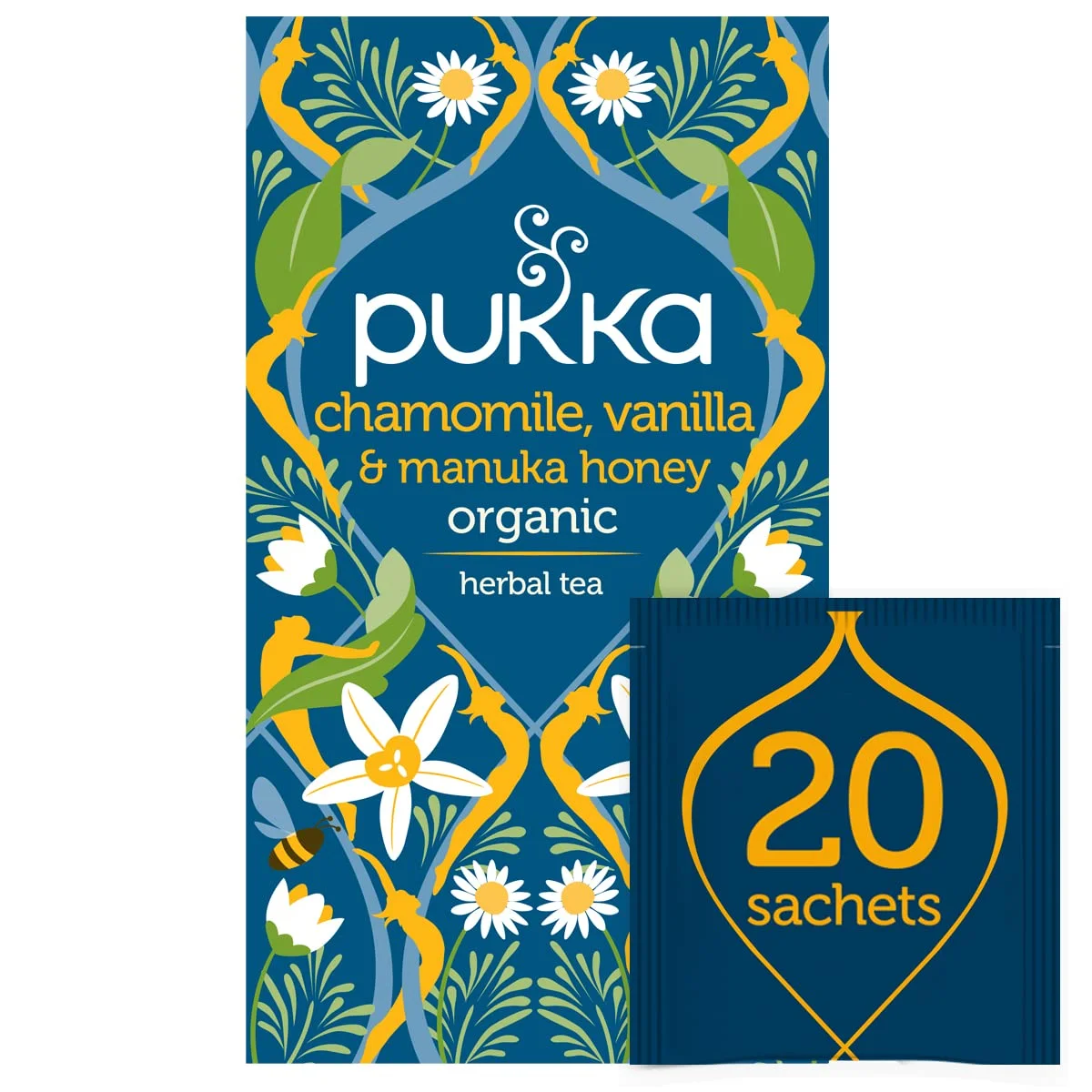 Pukka Organic Chamomile Vanilla & Manuka Honey Herbal Tea - 20 Sachets