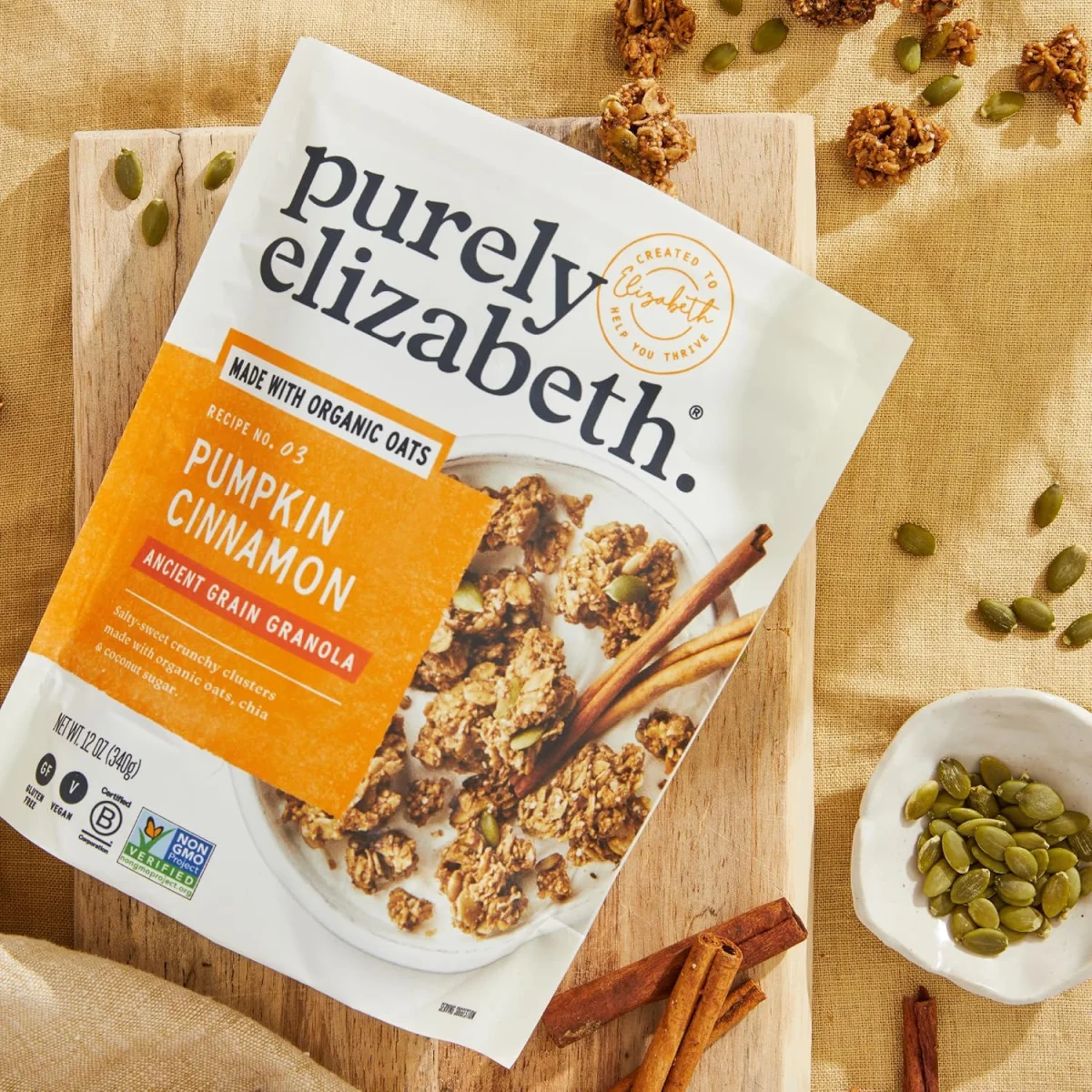 Purely Elizabeth Ancient Grain Granola, Pumpkin Cinnamon - 12 oz