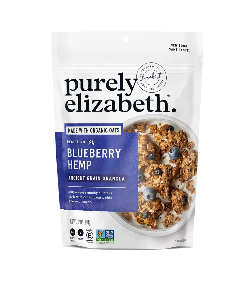 Purely Elizabeth Ancient Grain Granola, Blueberry Hemp - 12 oz