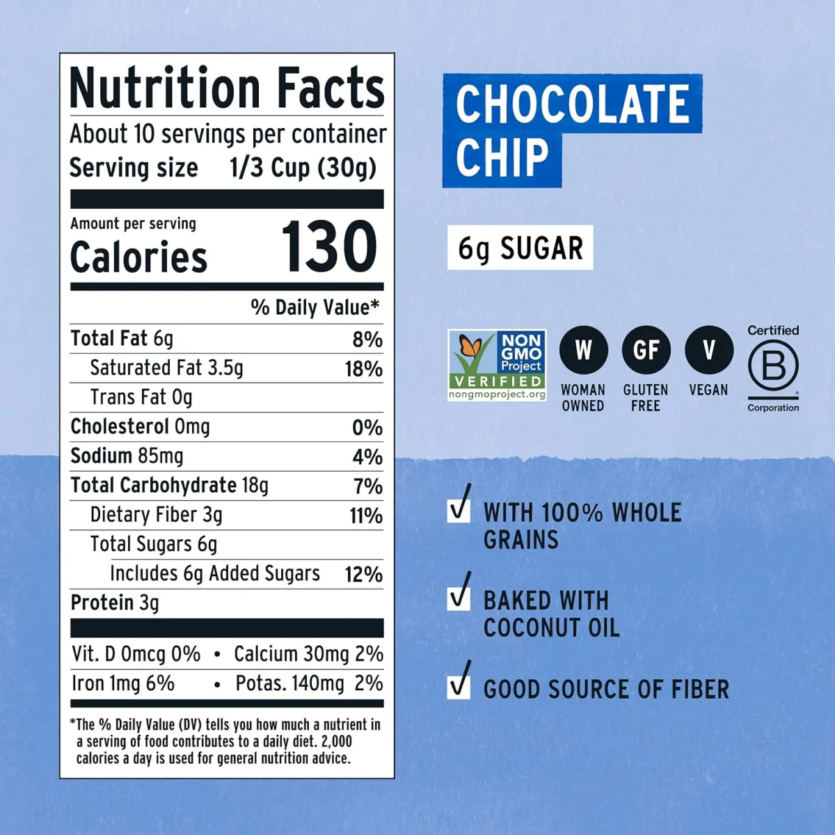 Purely Elizabeth Gluten Free Vegan Cookie Granola, Chocolate Chip - 11 oz